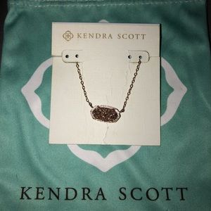 Rose gold Kendra Scott drusy Elisa pendant
